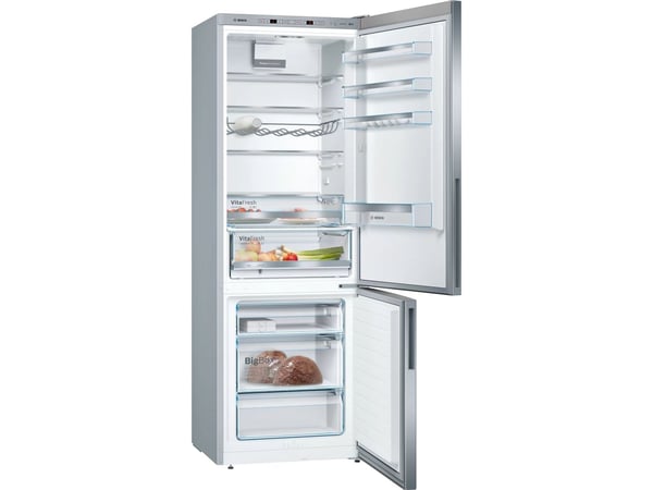 Bosch Serie | 6 KGE49AICA - Kjøleskap/fryser - bunnfryser - bredde: 70 cm - dybde: 65 cm - høyde: 201 cm - 419 liter - Klasse C - rustfritt stål