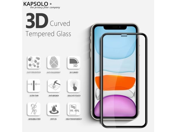 KAPSOLO - Skjermbeskyttelse for mobiltelefon - 3D - glass - for Apple iPhone 12 mini