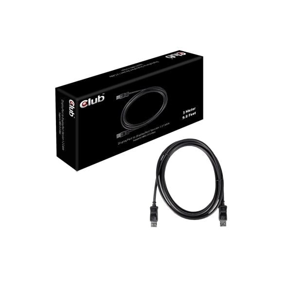 Club 3D - DisplayPort-kabel - DisplayPort (hann) til DisplayPort (hann) - 3 m - låst