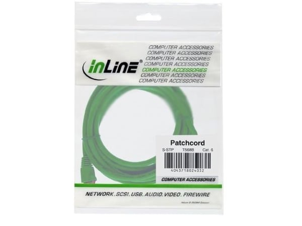 InLine 76807G, 7,5 m, Cat6a, S/FTP (S-STP), RJ-45, RJ-45