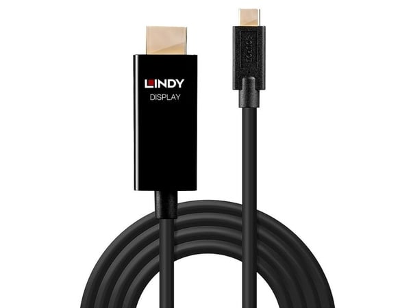 Lindy 43291, 1 m, USB Type-C, HDMI-tyyppi A (vakio), Uros, Uros, Suora