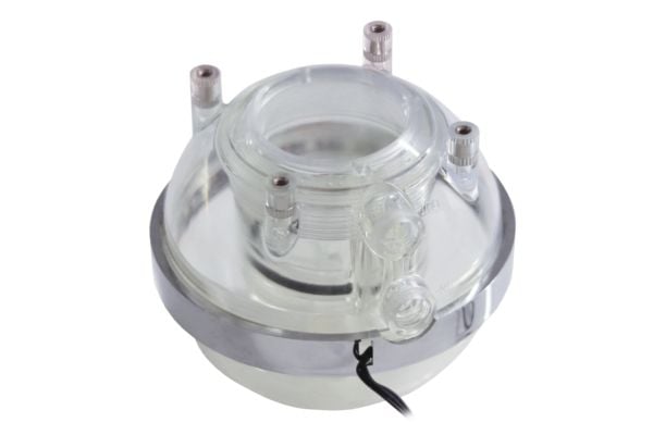 Alphacool 15362, Pumpe og reservoar, Acetal, Messing, Nylon, Kromfarget, Gjennomsiktig, 128 mm, 117,5 mm, 128 mm