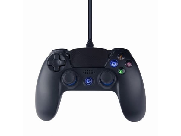 GEMBIRD JPD-PS4U-01 - Håndkonsoll - 8 knapper - kablet - svart - for Sony PlayStation 4, PC