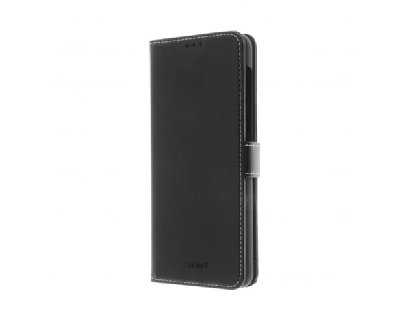 Insmat Flip Case - Lommebok for mobiltelefon - ekte skinn - svart - for Samsung Galaxy A32