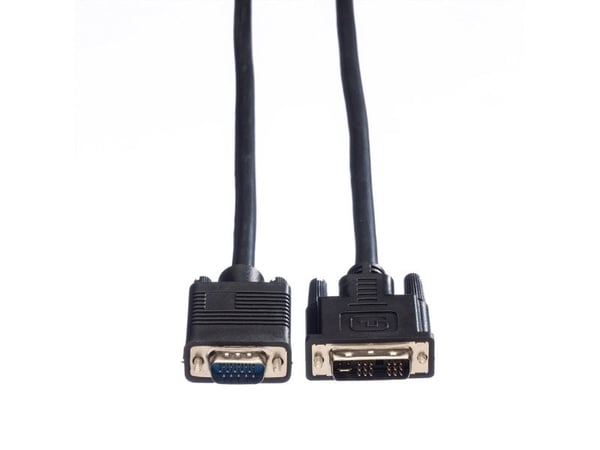 Value 11.99.5430, 3 m, DVI, VGA (D-Sub), Hankjønn, Hankjønn, Rett