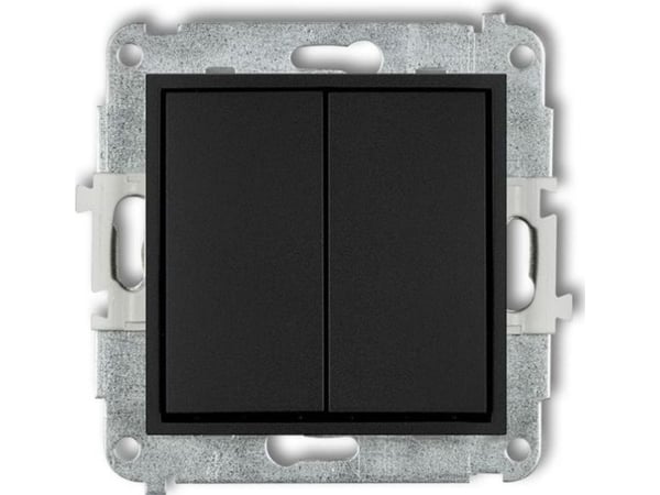 Karlik MINI painonappi kaksinapainen musta matta 12MWP-44.2