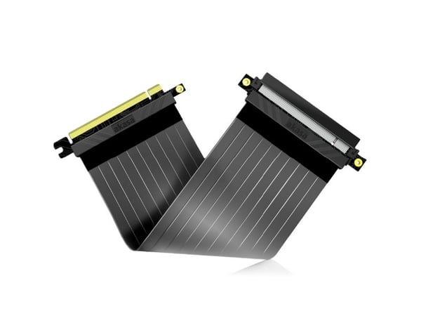 Akasa RISER BLACK X2, Premium PCIe 3.0 x 16 Riser cable,20CM, 180° PCIe 3.0 x16 Female, 180° PCIe 3.0 x16 Male