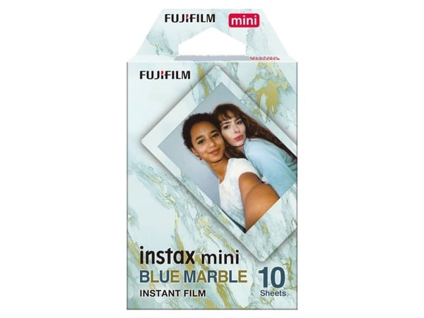 Fujifilm Instax Mini Blue Marble - Hurtigvirkende fargefilm - instax mini - ISO 800 - 10 eksponeringer