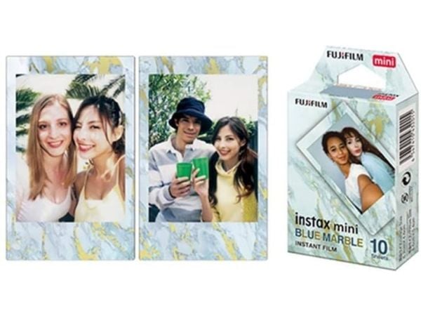 Fujifilm Instax Mini Blue Marble - Hurtigvirkende fargefilm - instax mini - ISO 800 - 10 eksponeringer