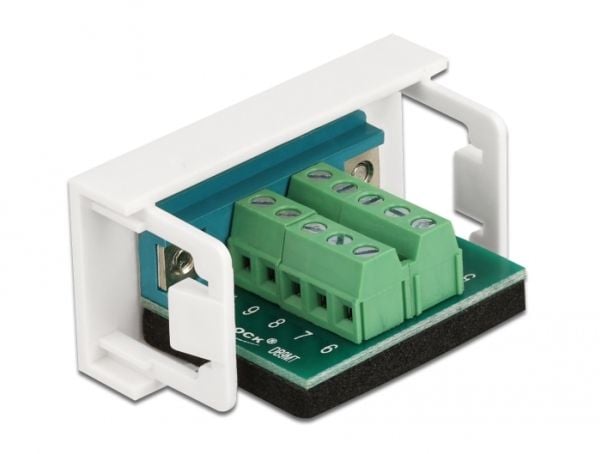 Delock - Easy 45 - klick i-modul - 9-stifts D-Sub (hane) - vit, RAL 9003