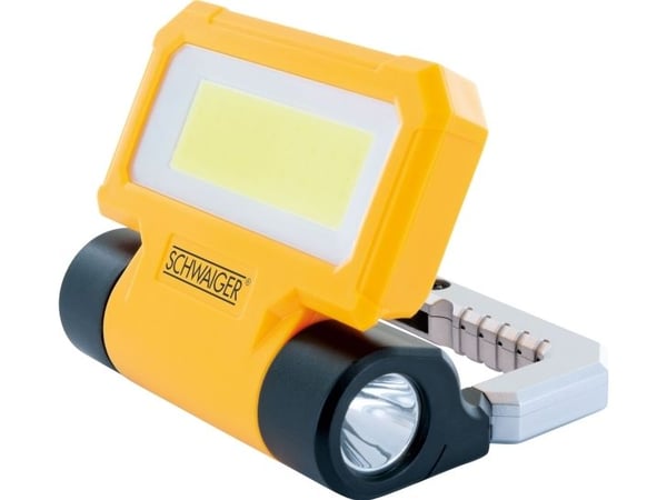 Schwaiger LED arbeidslys med lommelykt 300Lm sort/gel