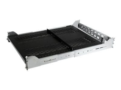 Startech 2U Vented Sliding Server Rack Shelf w/ Cable Management Arm - 27.7 to 31.6in Adjustable Mounting Depth - 50lb - 24in Deep - Rack-hylle - s...