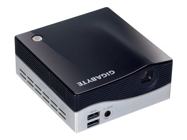 Gigabyte BRIX Projector GB-BXPi3-4010 (rev. 1.0) - Barebone - Ultra Compact PC Kit 1 x Core i3 4010U - RAM 0 GB - HD Graphics 4400 - Gigabit Ethernet
