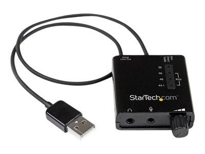 StarTech USB Sound Card w/ SPDIF Digital Audio & Stereo Mic - External Sound Card for Laptop or PC - SPDIF Output (ICUSBAUDIO2D) - Lydkort - 24-bit... StarTech USB Sound Card w/ SPDIF Digital Audio & Stereo Mic - External Sound Card for Laptop or PC - SPDIF Output (ICUSBAUDIO2D) - Lydkort - 24-bit...
