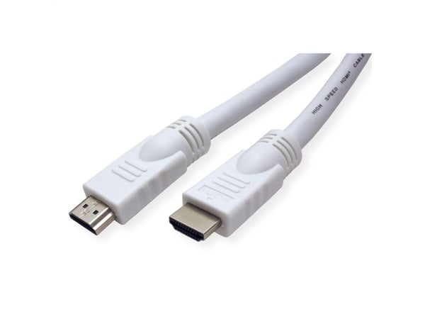 Value 11995720, 20 m, HDMI Type A (Standard), HDMI Type A (Standard), 1920 x 1080 piksler, 3D, Hvit