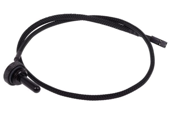 Alphacool Icicle Temperatursensor Plugg G1/4 - Temperatursensor for vannkjølesystem - Deep Black - 50 cm