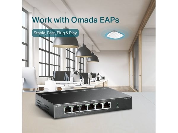 TP-Link TL-SF1006P, Uhåndtert, Fast Ethernet (10/100), Full tosidig, Strøm over Ethernet (PoE)