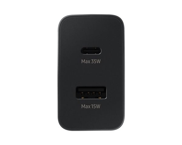 Samsung EP-TA220 - Strømadapter - 35 watt - SFC (USB, USB-C) - svart - for Galaxy A20, A50, A70, A8s, M30, M40, Note10, S20, S20 5G, S20+ 5G, Z Fli...