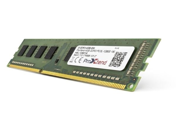 ProXtend - DDR3L - modul - 4 GB - DIMM 240-pin - 1600 MHz / PC3L-12800 - CL11 - 1.35 V - ikke-bufret - ikke-ECC