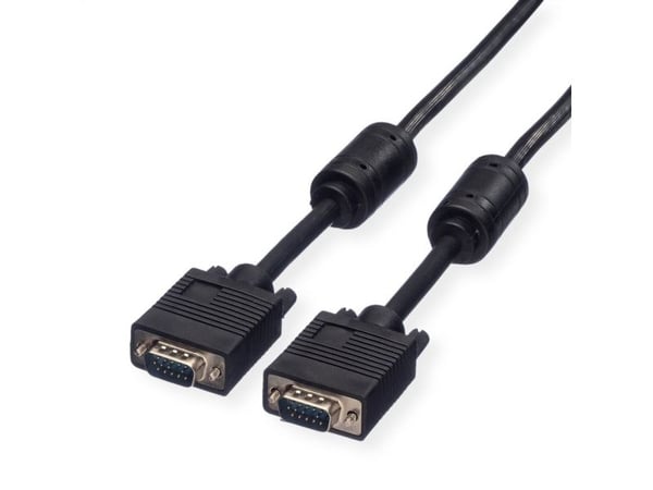 Roline - VGA-kabel - HD-15 (VGA) (hann) til HD-15 (VGA) (hann) - 20 m - tommelskruer