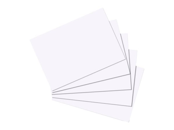 Herlitz-kortti A6 tyhjä valkoinen 100 kpl pakkaus