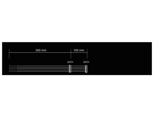 be quiet! S-ATA POWER CABLE CS-3420 - Strömkabel - SATA-ström - 40 cm - svart