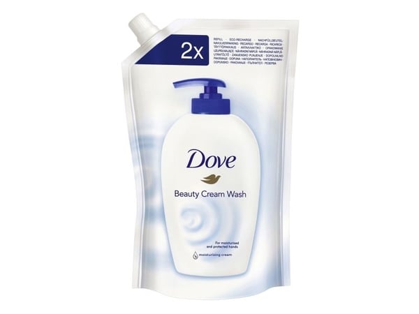 Dove Caring liquid soap stock, Iho, Voidesaippua, Neliö, Valkoinen, 500 ml, 1 kpl