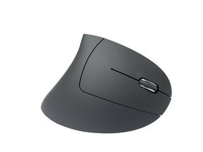 MediaRange - Vertikal mus - ergonomisk - høyrehendt - optisk - 6 knapper - trådløs - 2.4 GHz - USB trådløs mottaker - svart