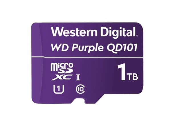 WD Purple WDD100T1P0C - Flash-minnekort - 1 TB - UHS-I U1 / Class10 - microSDXC - lilla