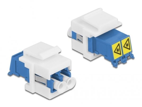 Delock - Modulär insats (koppling) - LC SM X 2 - vit, blå