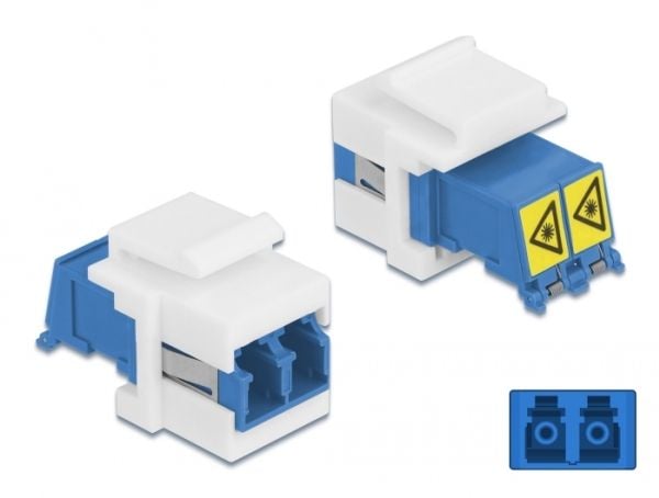 Delock - Modulär insats (koppling) - LC SM X 2 - vit, blå
