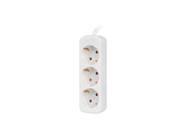Lanberg - Flerkoplingslist - 2500 watt - inngang: power CEE 7/7 - utgangskontakter: 3 (power CEE 7/3) - 1.5 m kabel - hvit