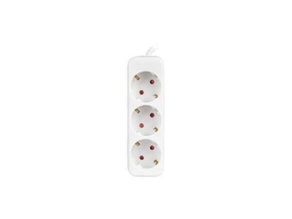Lanberg - Flerkoplingslist - 2500 watt - inngang: power CEE 7/7 - utgangskontakter: 3 (power CEE 7/3) - 1.5 m kabel - hvit