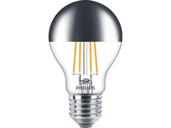 Philips Deco - LED-filamentlyspære - form: A60 - E27 - 7.2 W (ekvivalent 50 W) - klasse A+ - varmt hvitt lys - 2700 K - kronespeil