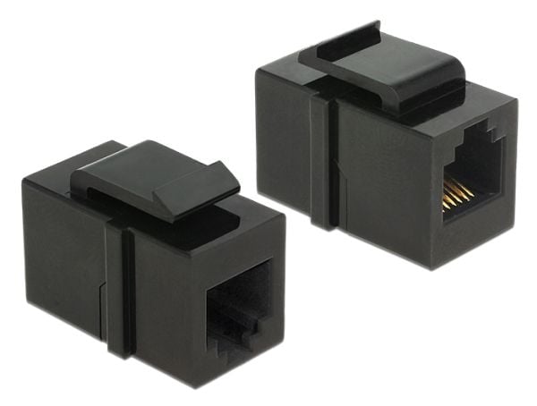 Delock - Modulinnlegg - CAT 3 - RJ-12 - svart