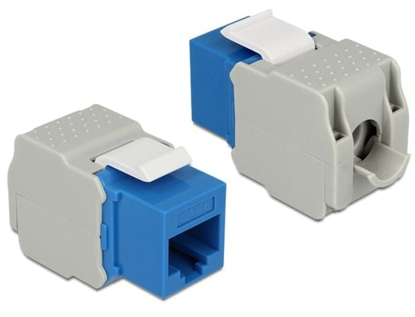 Delock - Modulinnlegg - CAT 6 - UTP - RJ-45 - blå
