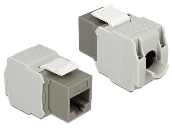 Delock - Modulinnlegg - CAT 6 - UTP - RJ-45 - grå