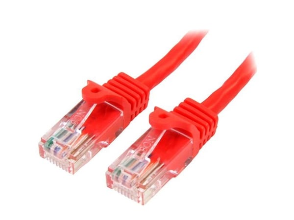 StarTech.com 2m Red Cat5e / Cat 5 Snagless Patch Cable - Patchkabel - RJ-45 (han) til RJ-45 (han) - 2 m - UTP - CAT 5e - formet, knastfri - rød