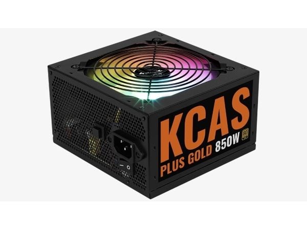 Aerocool KCAS PLUS GOLD 850W, 850 W, 100 - 240 V, 47 - 63 Hz, 11 - 5.5 A, 130 W, 840 W