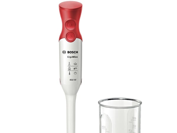 Bosch ErgoMixx MSM64010 - Håndmikser - 450 W - hvit/rød