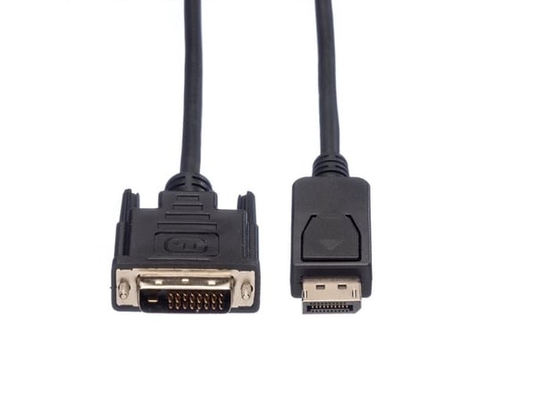 Value 11.99.5614, 1 m, DisplayPort, DVI-D, Hankjønn, Hankjønn, Rett