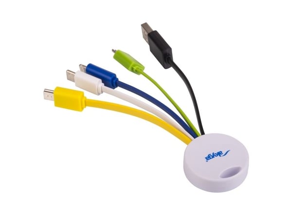 Akyga AK-AD-51 - Ladeadapter - USB hann til mini-USB type B, Micro-USB type B, Lightning, USB-C hann - 7 cm
