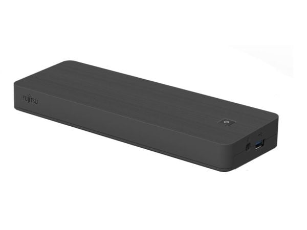 Fujitsu L100 USB Type-C Port Replicator 2, Langallinen, USB 3.2 Gen 1 (3.1 Gen 1) Type-C, 10,100,1000 Mbit/s, Musta, 219 mm, 75 mm