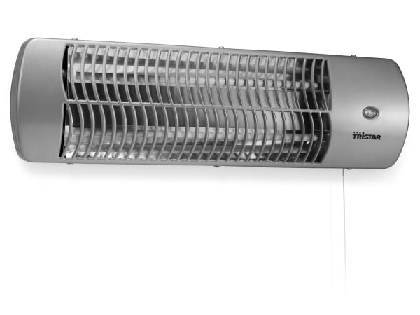 Tristar KA-5010, Kvartsdrevet elektrisk romvarmer, IP24, Innendørs, Vegg, Rustfritt stål, 1200 W