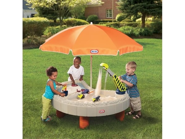 Little Tikes Builders Bay Sand & Water Table, Sand og vann-bord, 2 år, Plast, Beige, Grå, Oransje