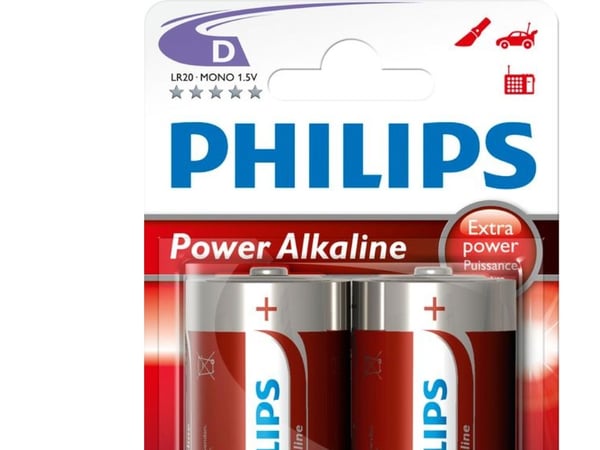 Philips Power Life LR20P2B - Batteri 2 x D - alkaliskt
