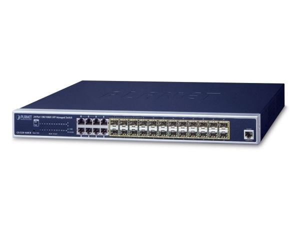 PLANET GS-5220-16S8CR - Switch - Styrt - 24 x Gigabit SFP + 8 x delt 10/100/1000 - rackmonterbar
