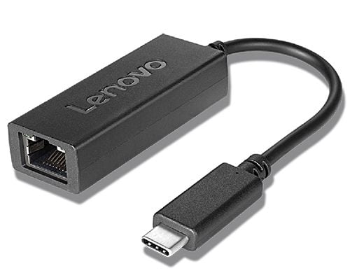 Lenovo USB-C to Ethernet Adapter - Nettverksadapter - USB-C - Gigabit Ethernet x 1 - svart - for ThinkSmart Hub 11H1