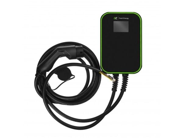 Green Cell ladeboks 22 kW Type 2 - 3-faset, 32A - 6 meter ladekabel