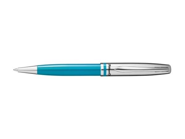 Pelikan Jazz Classic K35, klips, inntrekkbar kulepenn med vri, påfyllbar, blå, 1 stk, medium